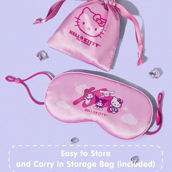Hello Kitty & Friends 1pc Satin Sleep Mask with Storage Bag - Picture 3 of 6
